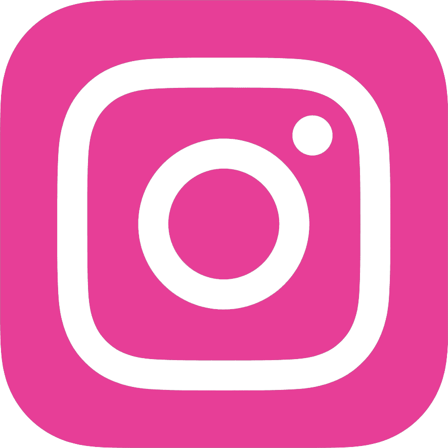 Instagram logo in pink and dark green